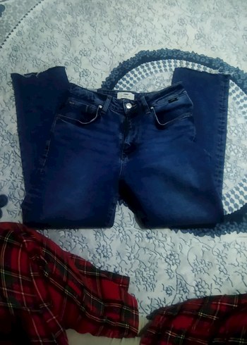 Kadın Mavi Denim Midi Boy Kot Pantolon