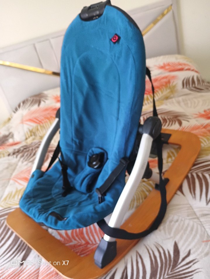 Koyu Mavi Ahşap Tabanlı ana kucağı - Görsel 2