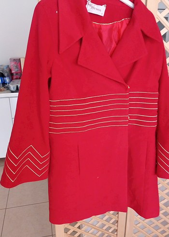 Kırmızı Nakış Detaylı Kaban - Görsel 6