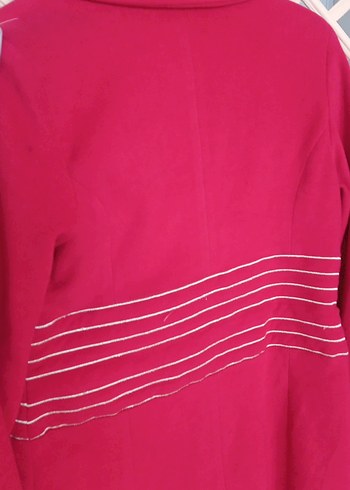 Kırmızı Nakış Detaylı Kaban - Görsel 8