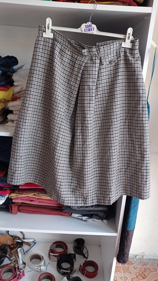 Gri Midi  Pilili Rahat Kesim - Görsel 3