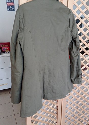 Gri Midi Kadın Trençkot - Görsel 4