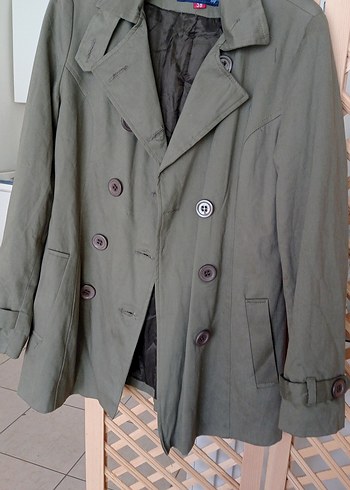 Gri Midi Kadın Trençkot - Görsel 2