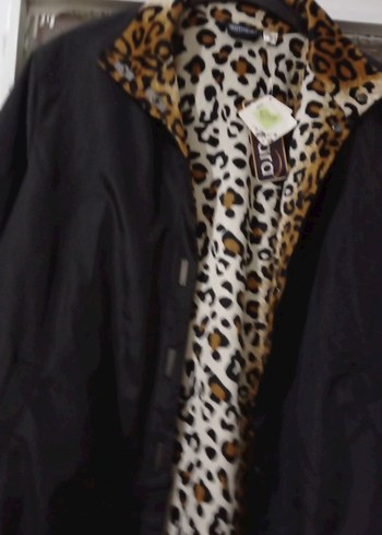 Düğmeli Siyah Kadın Ceket Midi Boy - Görsel 5