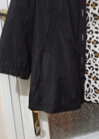 Düğmeli Siyah Kadın Ceket Midi Boy - Görsel 6