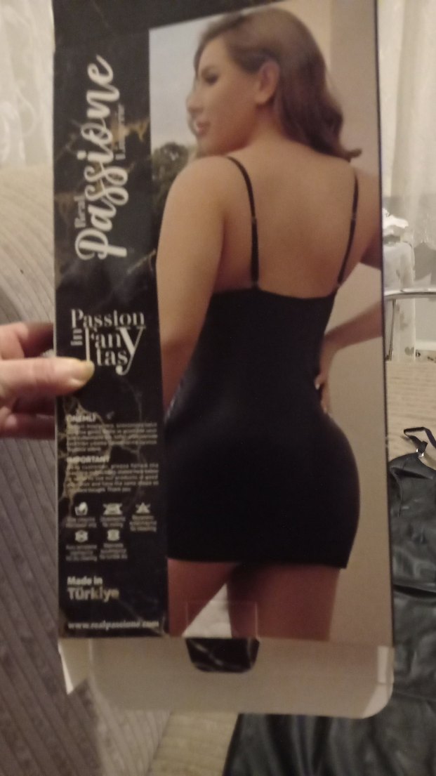 Siyah Gotik Strappy Midi Kadın Gecelik - Görsel 2