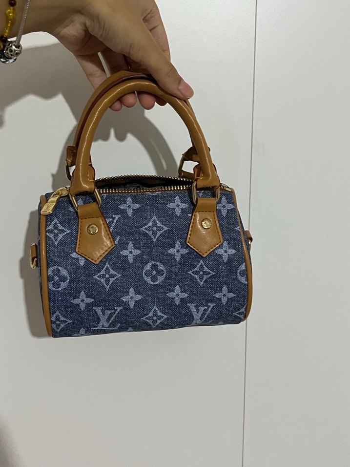Louis Vuitton Mavi Kot Denim Kadın Çanta - Görsel 2