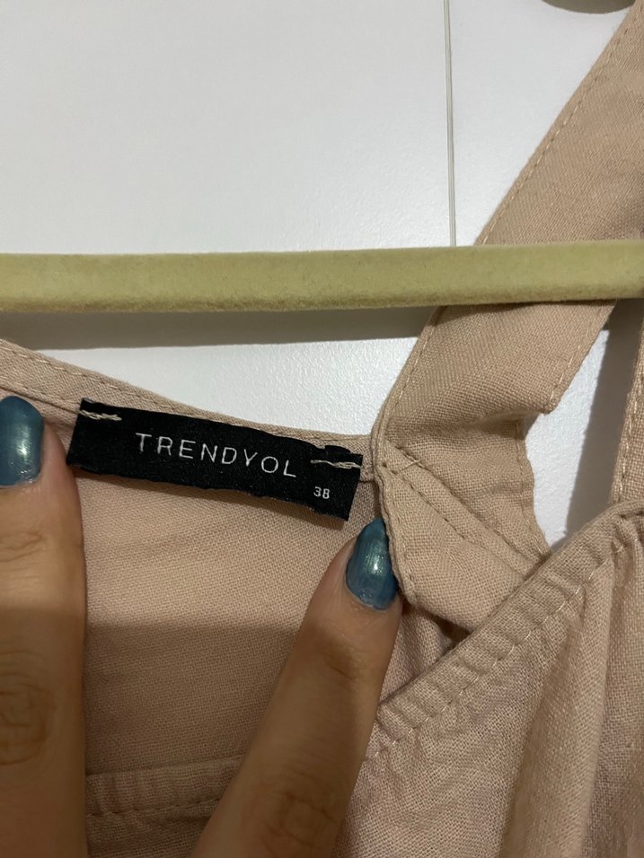 Bej tek omuz bluz - Görsel 4