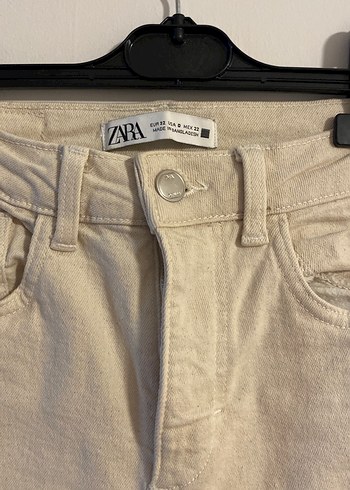 Zara Bej Midi Kadın Denim Pantolon