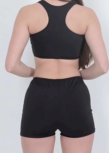 Diğer Siyah Mini Spor Şort takın