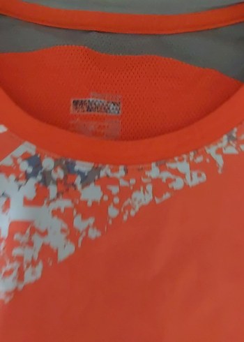 Erkek Turuncu Baskılı Spor Tişört - Görsel 2