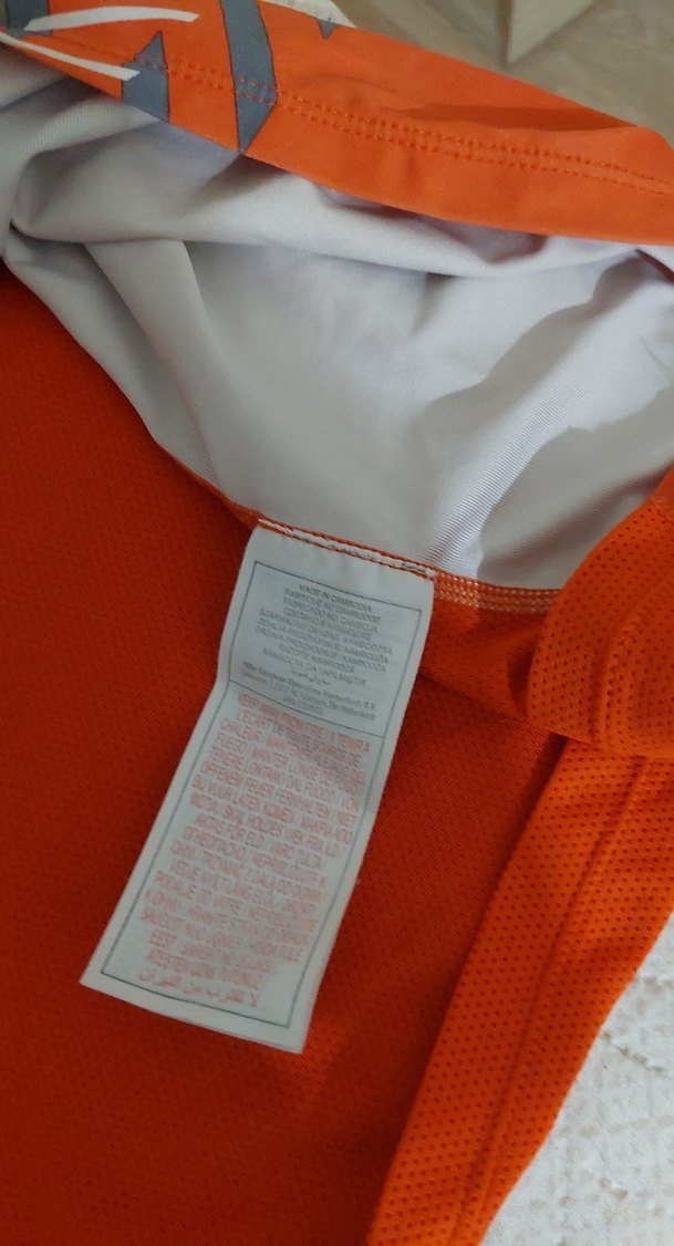 Erkek Turuncu Baskılı Spor Tişört - Görsel 4