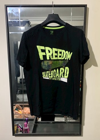 Defacto Defacto Siyah Baskılı Oversize Erkek Tişört