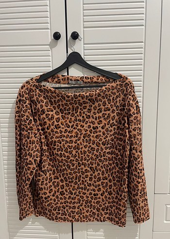 Zara Leopar Desenli Kadın Bluz