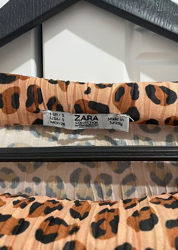 Zara Zara Leopar Desenli Kadın Bluz