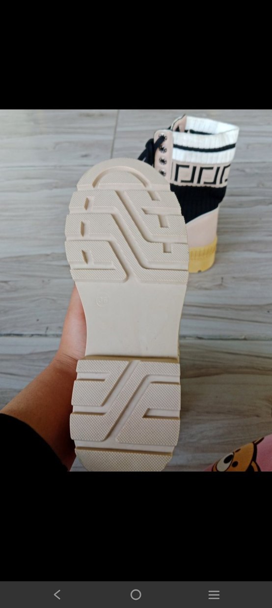 Bej Platform Topuklu Bağcıklı Kadın Bot - Görsel 3