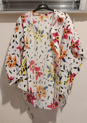 Renkli Baskılı Uzun Bohem Kadın Kimono - Görsel 2