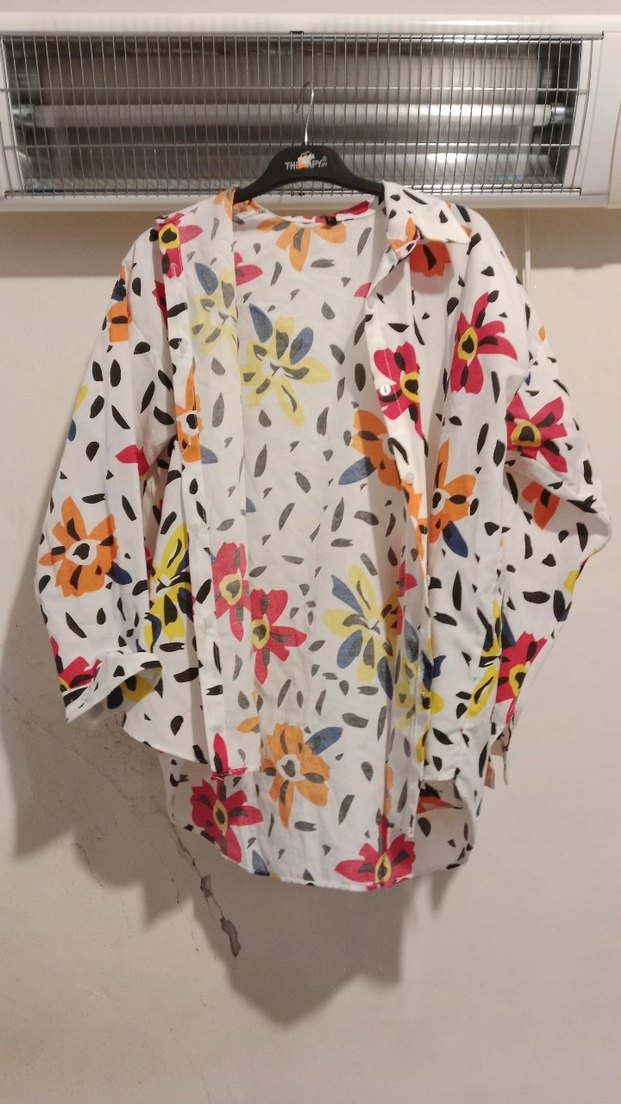 Renkli Baskılı Uzun Bohem Kadın Kimono - Görsel 2