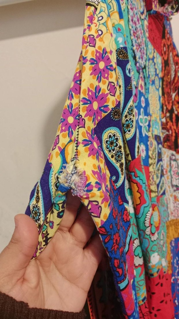 Renkli Desenli Bohem Kadın Kimono - Görsel 2