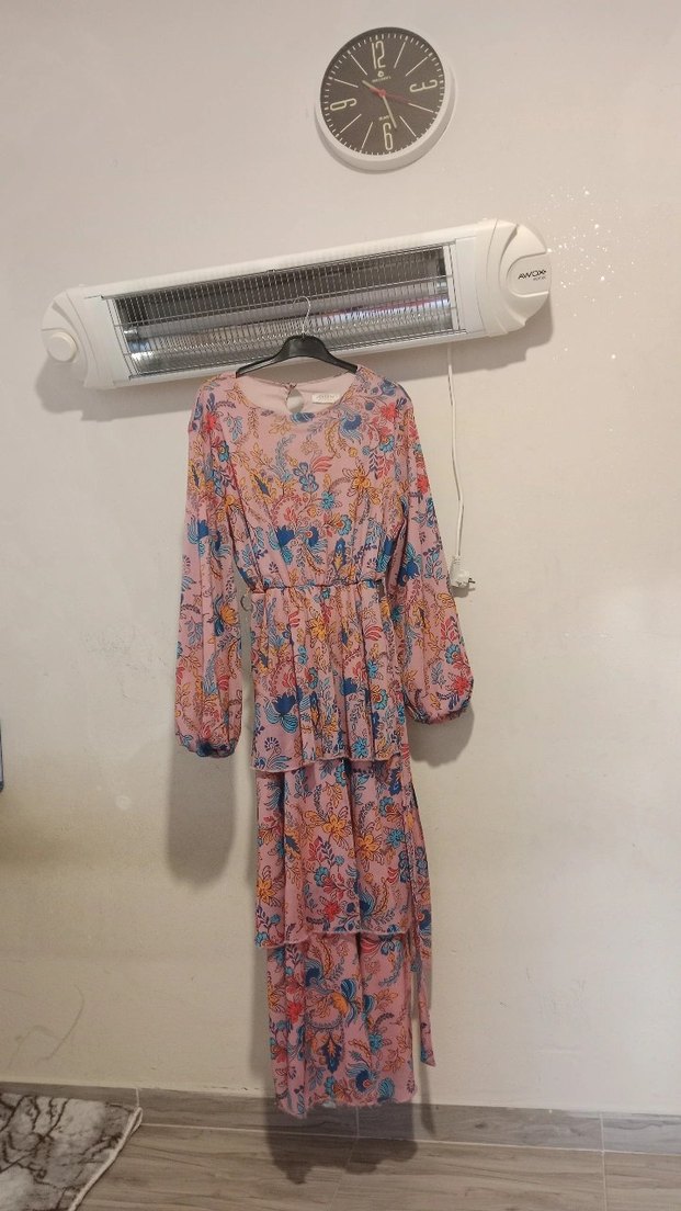 Bohem Çok Renkli Uzun Elbise - Görsel 2