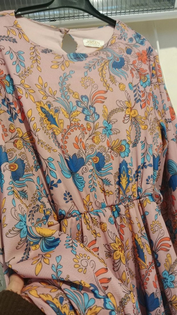 Bohem Çok Renkli Uzun Elbise - Görsel 4