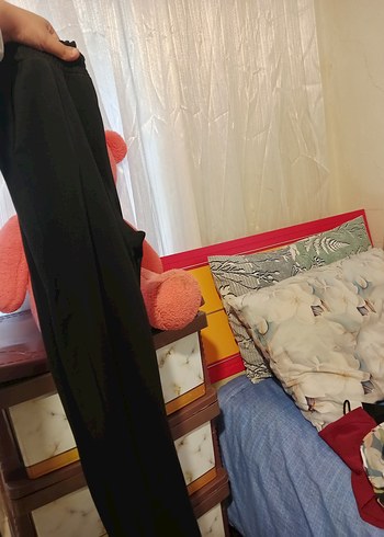 Fermuarlı Siyah Kadın Kumaş Pantolon - Görsel 2