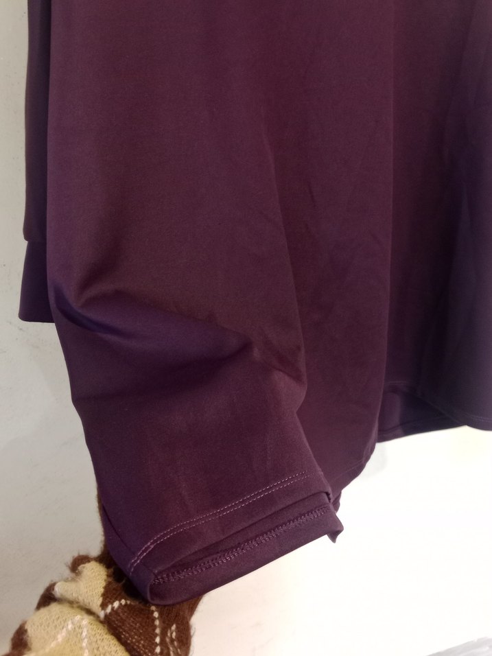 Kadın Mor Salaş Uzun Kollu Panço - Görsel 3