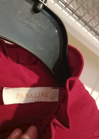 Bordo Uzun Kollu Midi Elbise - Görsel 4