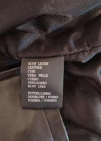 Hakiki Deri Mont  44 Beden  Siyah (Acil Satılık) - Görsel 4