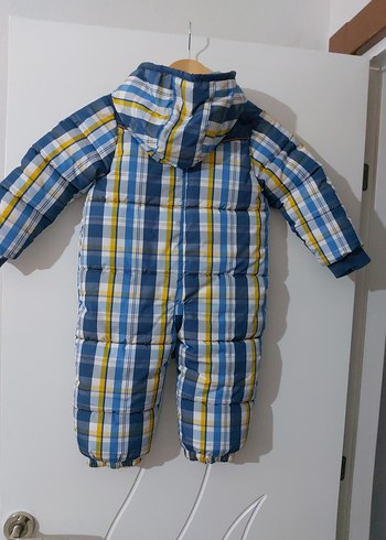 Mavi Ekose Erkek Bebek Kayak Tulumu - Görsel 5