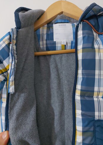 Mavi Ekose Erkek Bebek Kayak Tulumu - Görsel 4