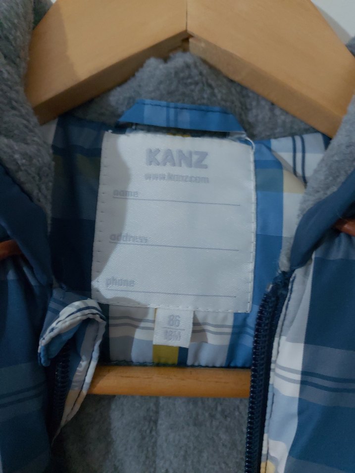 Mavi Ekose Erkek Bebek Kayak Tulumu - Görsel 3