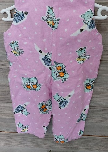 Diğer Düğmeli Pembe Baskılı Bebek Kız Tulum