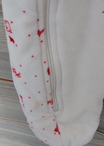 Beyaz Renkli Desenli Bebek Kız Tulum - Görsel 2