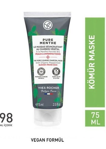Yves Rocher Pure Menthe Kömür Maskesi 75 ml