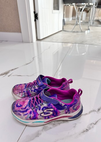 Skechers Kız Çocuk Skechers Renkli Bağcıksız Spor Ayakkabı