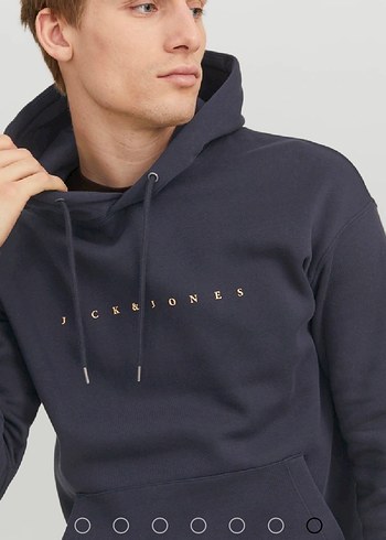 Jack & Jones Lacivert Kapüşonlu Sweatshirt - Görsel 3