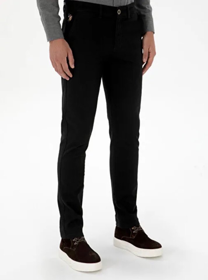 U.S. Polo Assn. Siyah Erkek Chino Pantolon KENLEX - Görsel 2