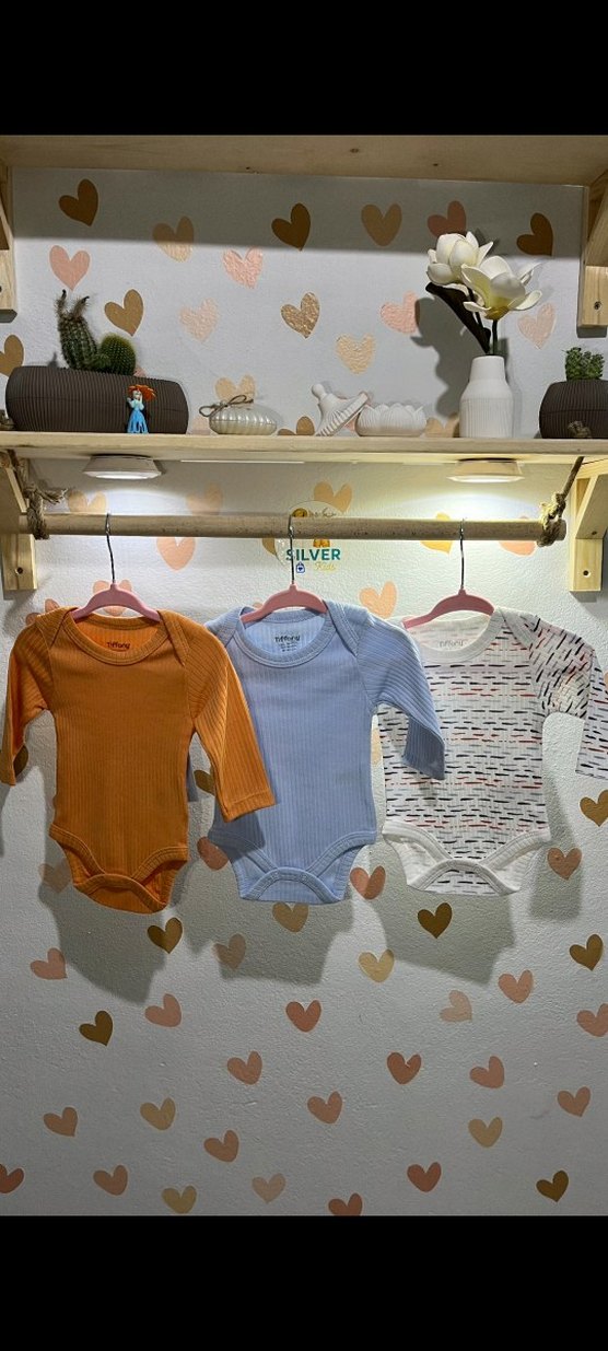 Uzun Kollu Örgü Pamuklu Bebek Body - Görsel 2