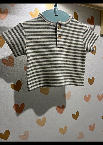 LC Waikiki Gri Düğmeli Erkek Çocuk Kısa Kollu Tişört