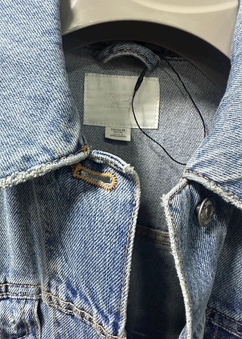 Zara Düğmeli Mavi Kadın Denim Ceket
