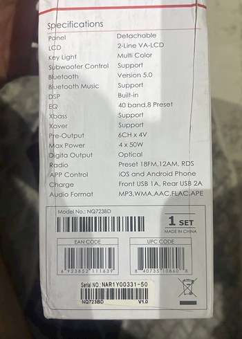 Nakamichi Siyah Müzik Sistemi
3 amfi çıkışlı oto teyp - Görsel 6