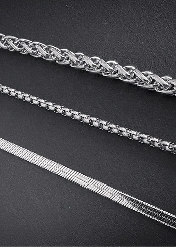 'lü İtalyan Model Çelik Erkek Bileklik - Görsel 2