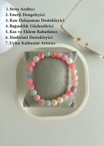 'lü Damarlı Akik ve Çelik Kadn Bileklik - Görsel 4