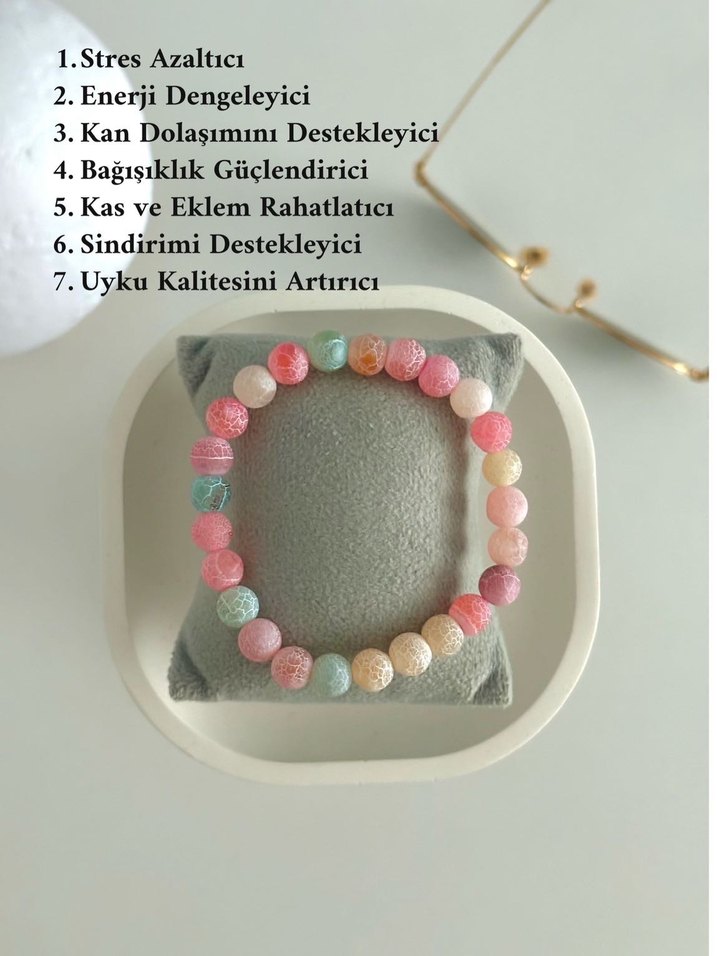 'lü Damarlı Akik ve Çelik Kadn Bileklik - Görsel 4