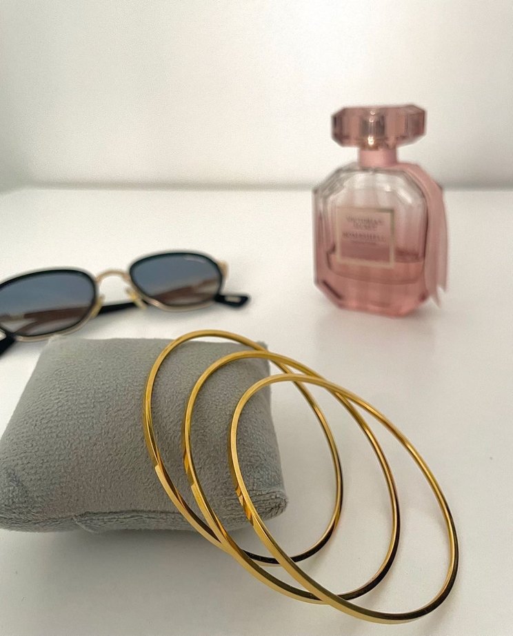 Ajda 3'lü Çelik Kadın Bilezik - Görsel 2