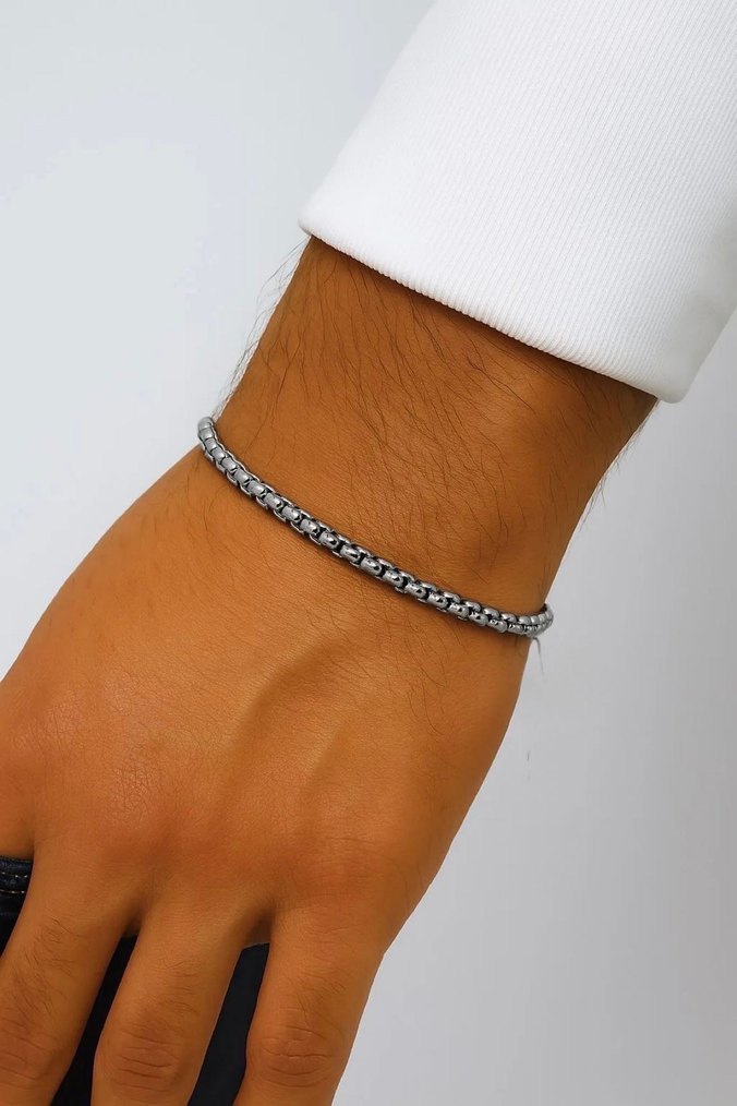 Asansör Model Çelik Erkek Bileklik - Görsel 2