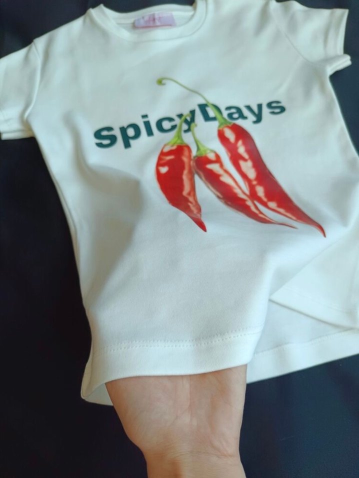 Beyaz Baskılı Kısa Kollu Baby Tee Pinterest - Görsel 3