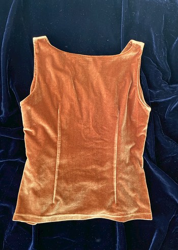 Düğmeli Kadife Kadın Yelek Vintage - Görsel 2