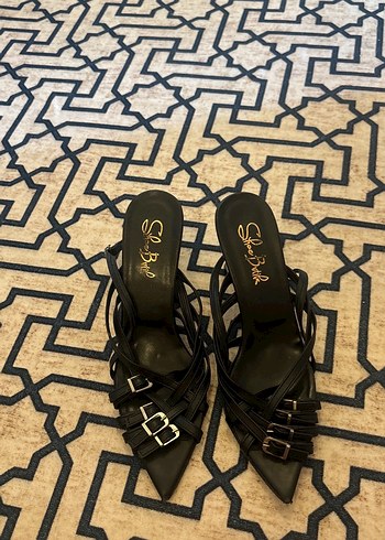 39 Beden siyah Renk Siyah Stiletto Topuklu Kadın Akşam Ayakkabısı